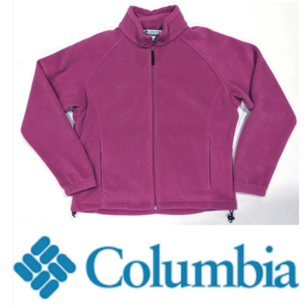 NEW Fleece Mauve Pink Columbia Zip Jacket